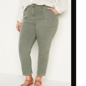 Women's Old Navy High-Waisted Straight Canvas Workwear Pants Size 30